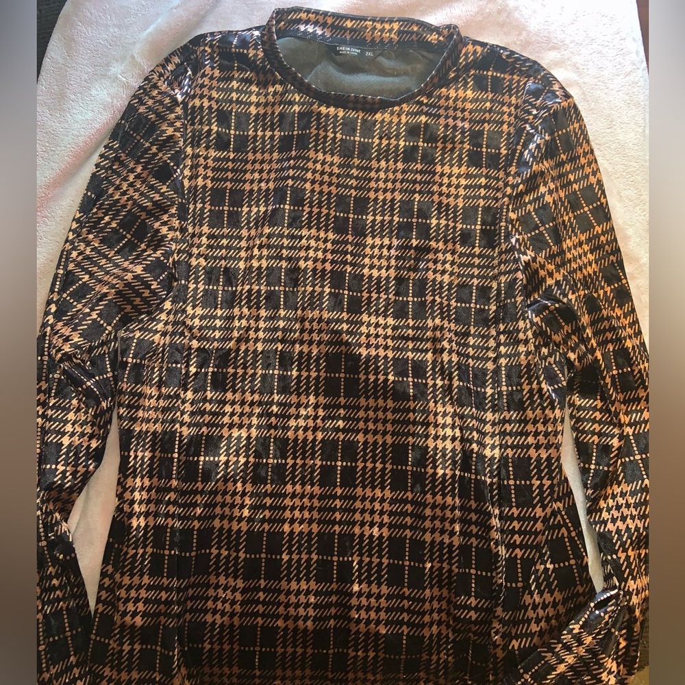 Velvet Plaid Long Sleeve